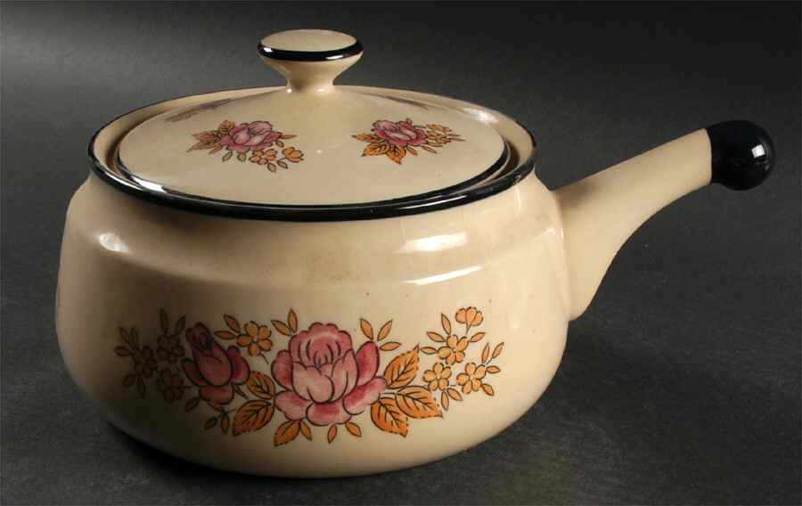 Plum Rose 1 Qt Round Covered Casserole by Fashion Manor-1