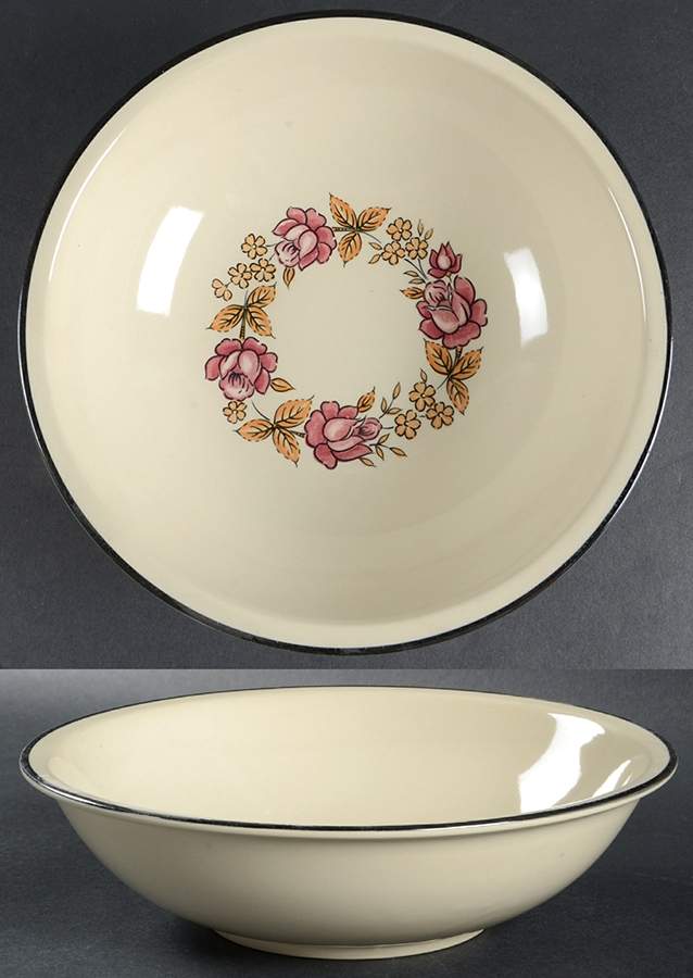 Plum Rose 9" Round Vegetable Bowl by Fashion Manor-1