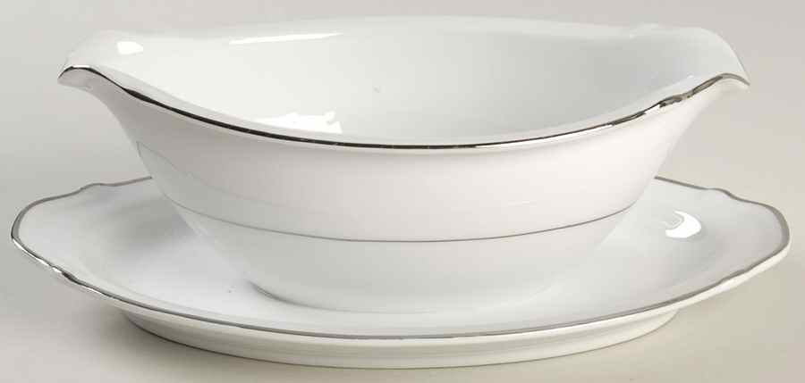 Prelude Gravy Boat with Attached Underplate by Fashion Manor-1