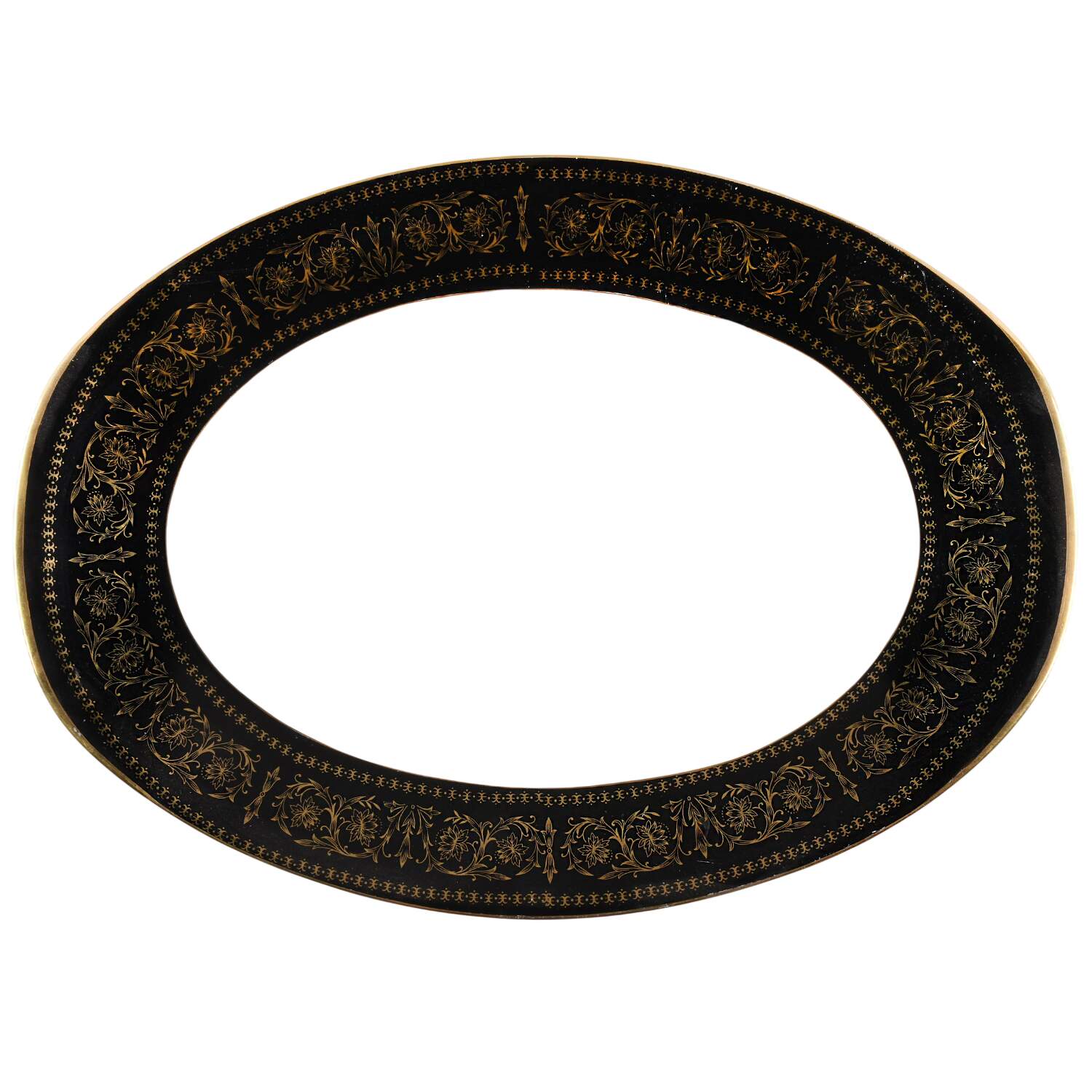 Rhapsody 14" Oval Serving Platter by Fashion Manor-1