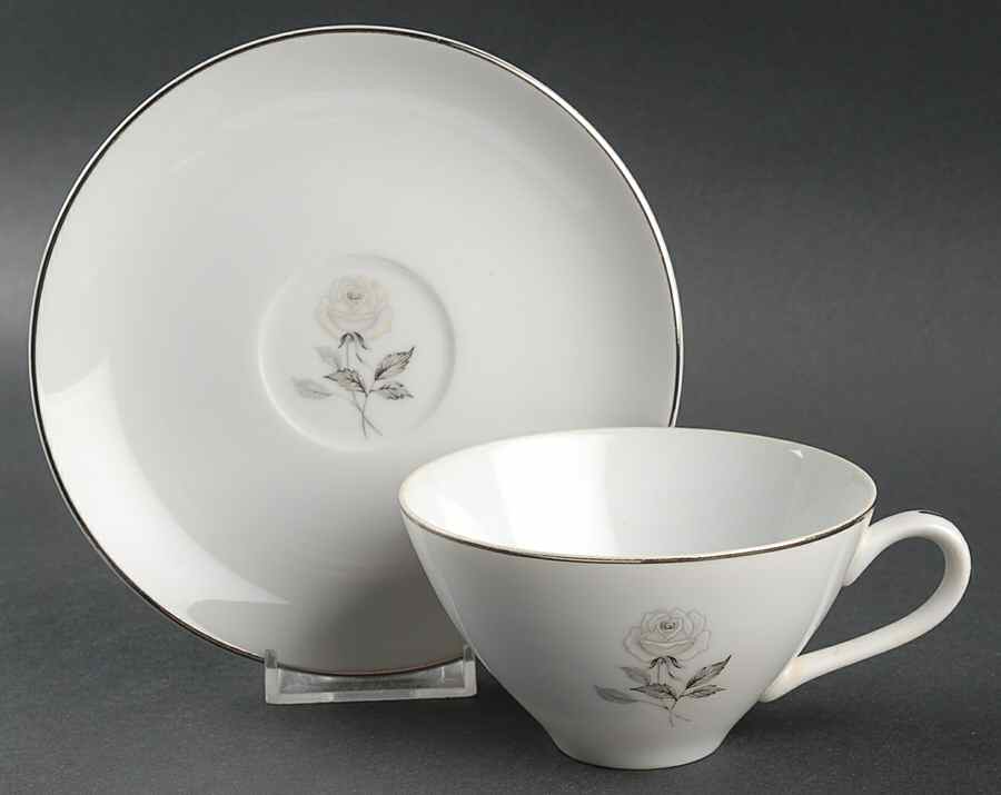 Solitude Flat Cup & Saucer Set by Fashion Manor-1