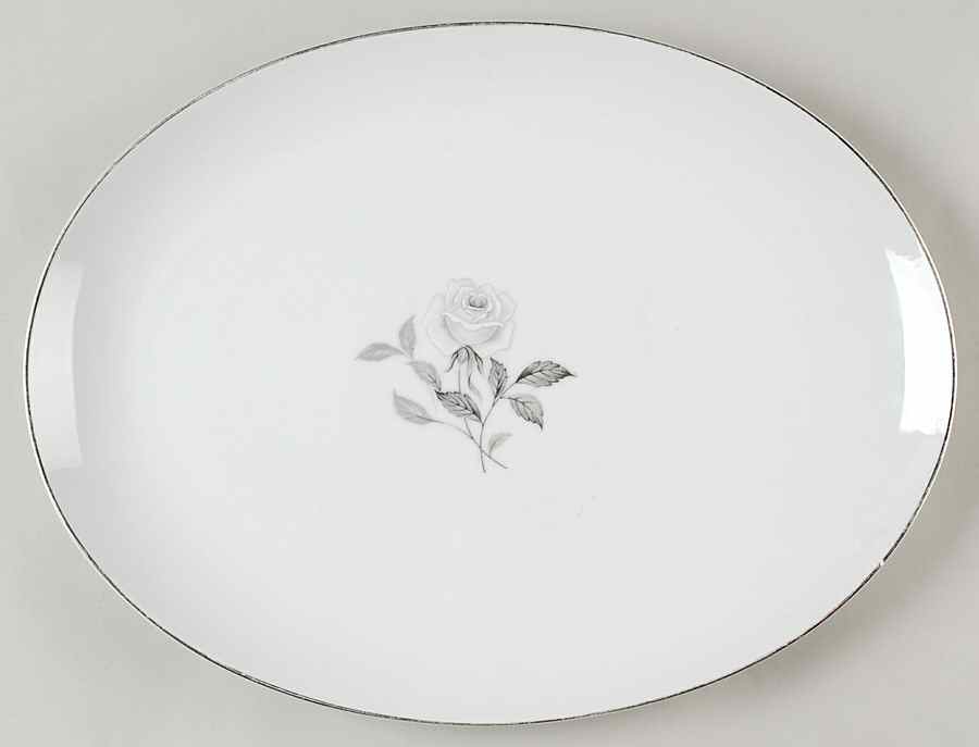 Solitude 14" Oval Serving Platter by Fashion Manor-1