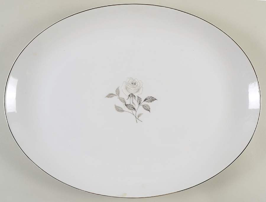 Solitude 16" Oval Serving Platter by Fashion Manor-1