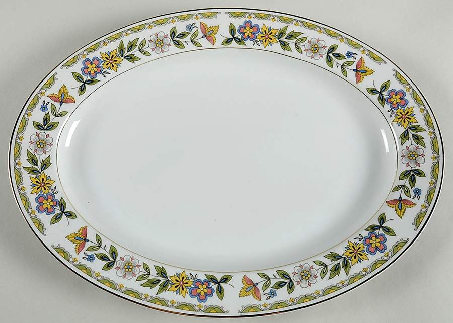 Tivoli 16" Oval Serving Platter by Fashion Manor-1