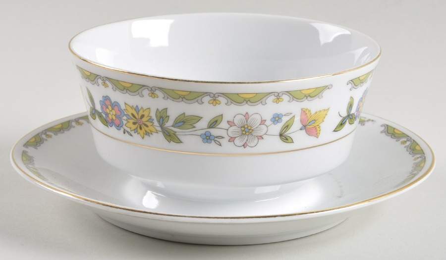 Tivoli Gravy Boat with Attached Underplate by Fashion Manor-1