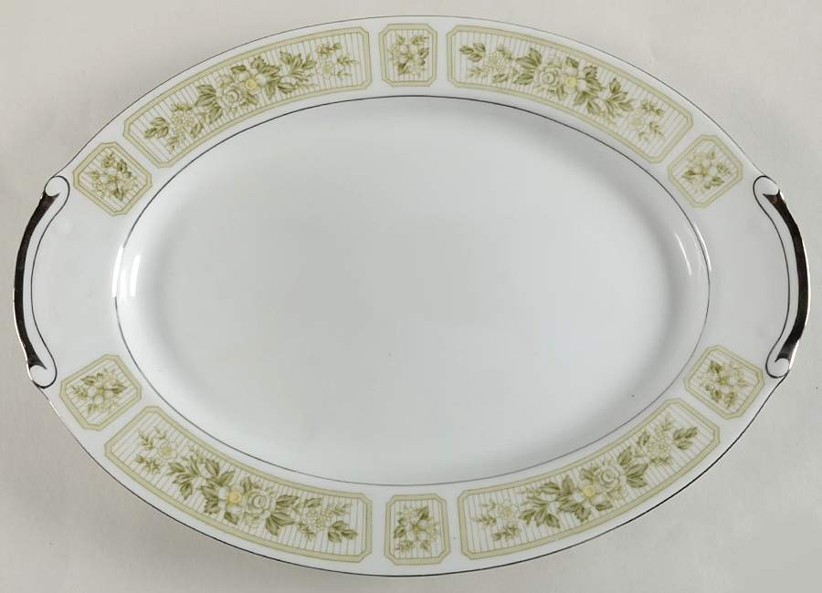 Vanessa 14" Oval Serving Platter by Fashion Manor-1