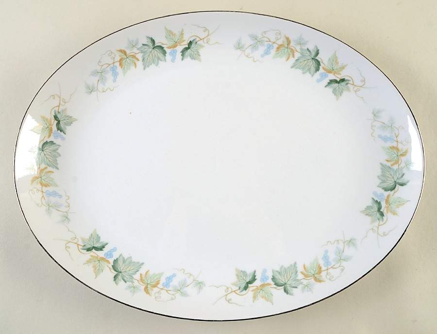 Vineyard 16" Oval Serving Platter by Fashion Manor-1
