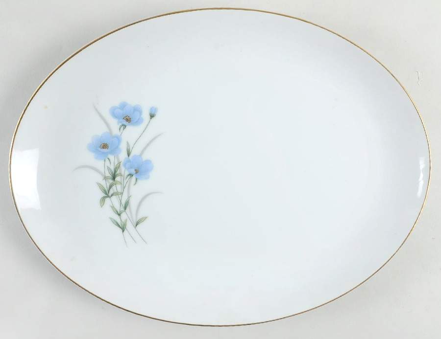 Wild Flower 14" Oval Serving Platter by Fashion Manor-1