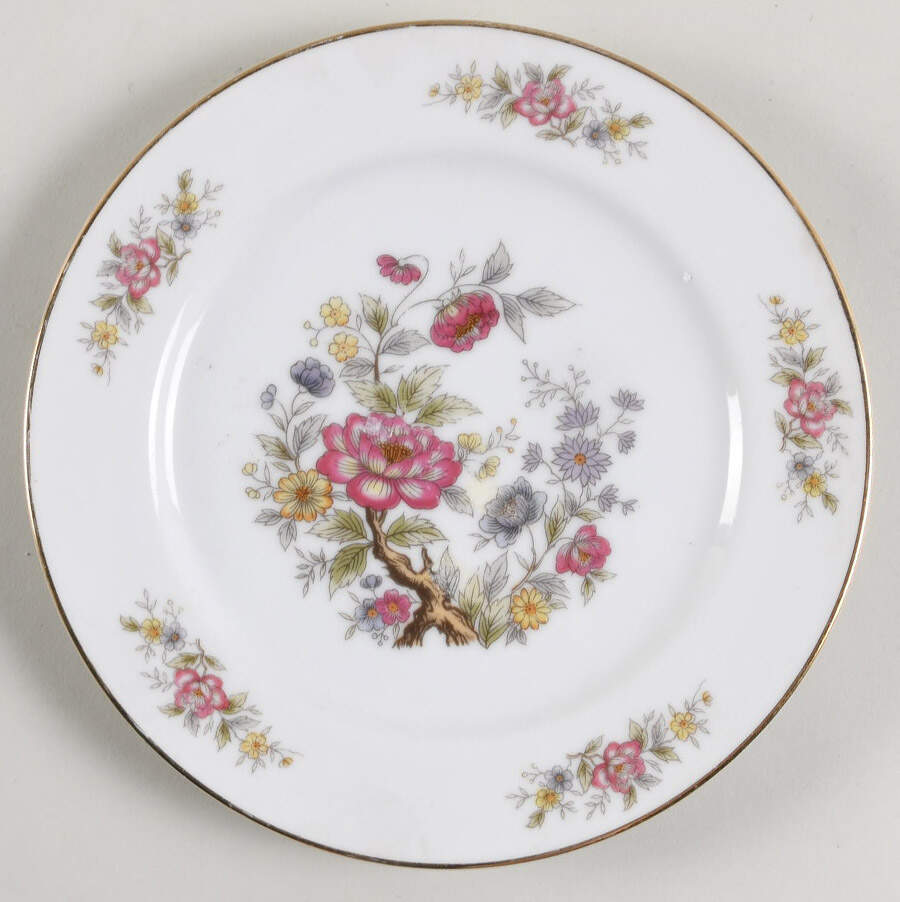 Wood Flower Salad Plate by Fashion Manor-1
