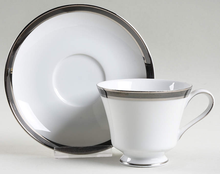 Elegance Footed Cup & Saucer Set by Fashion Royale-1