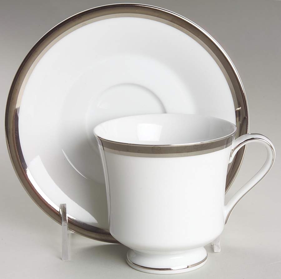 Elegance Footed Cup & Saucer Set by Fashion Royale-1