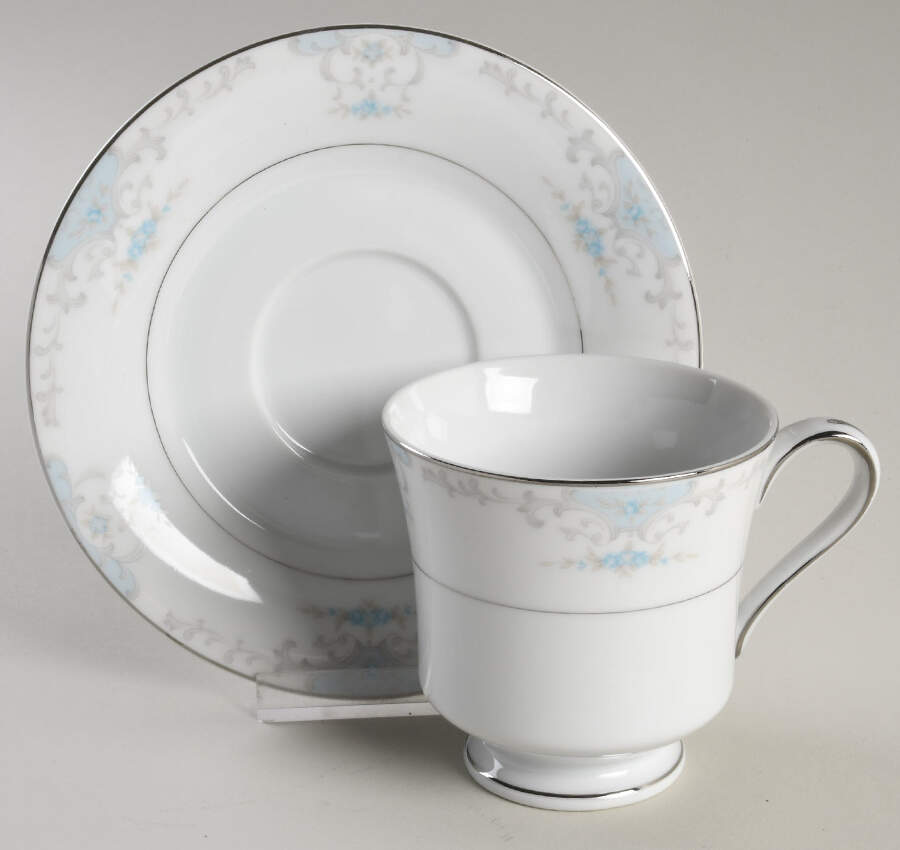 Heirloom Footed Cup & Saucer Set by Fashion Royale-1