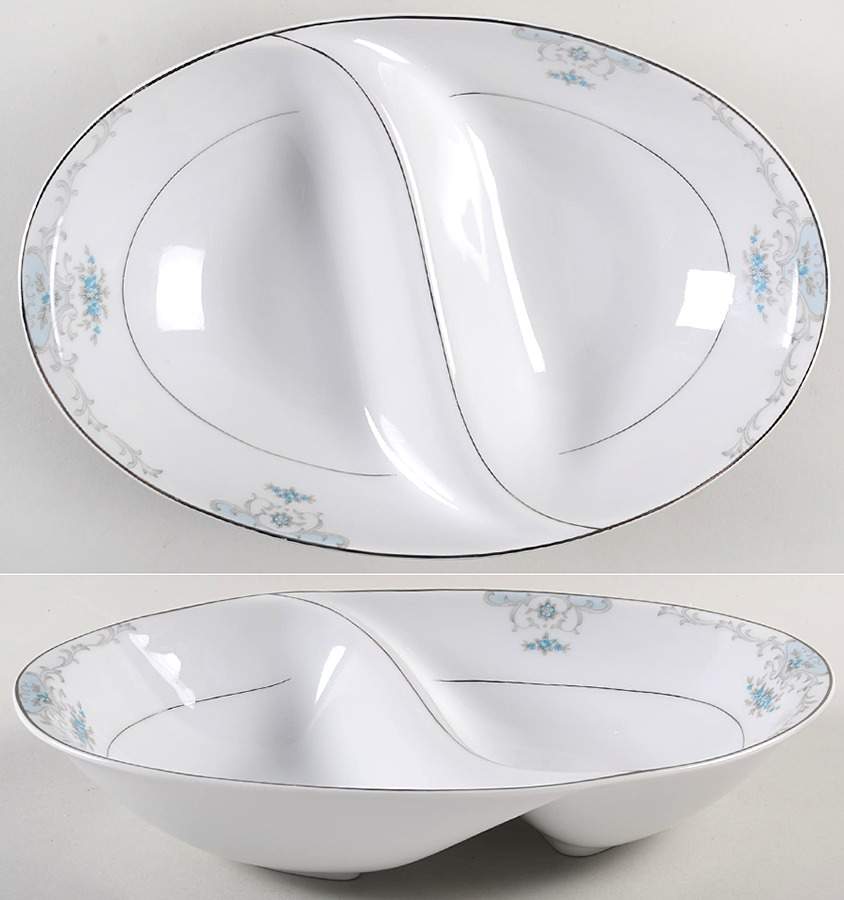 Heirloom 11" Oval Divided Vegetable Bowl by Fashion Royale-1
