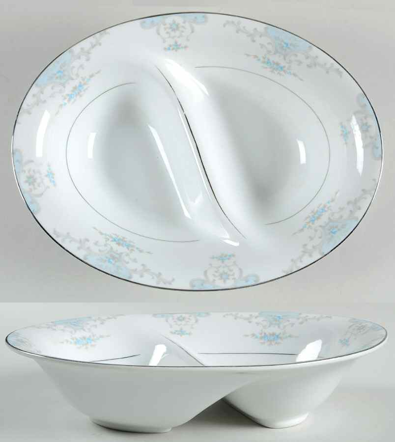 Heirloom 10" Oval Divided Vegetable Bowl by Fashion Royale-1