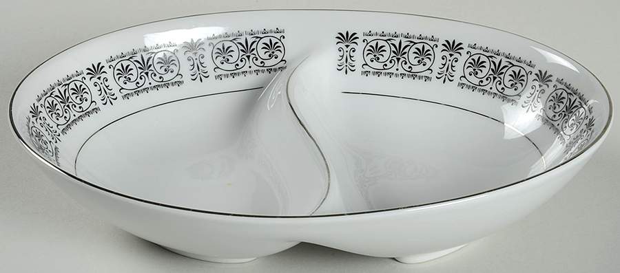 Madrid 10" Oval Divided Vegetable Bowl by Fashion Royale-1
