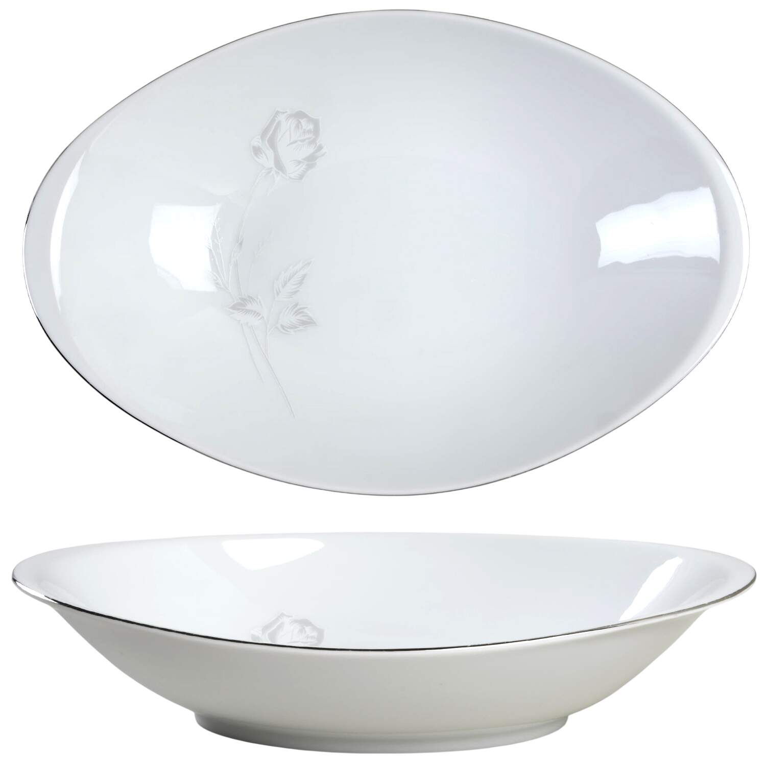 Remembrance 11" Oval Vegetable Bowl by Fashion Royale-1
