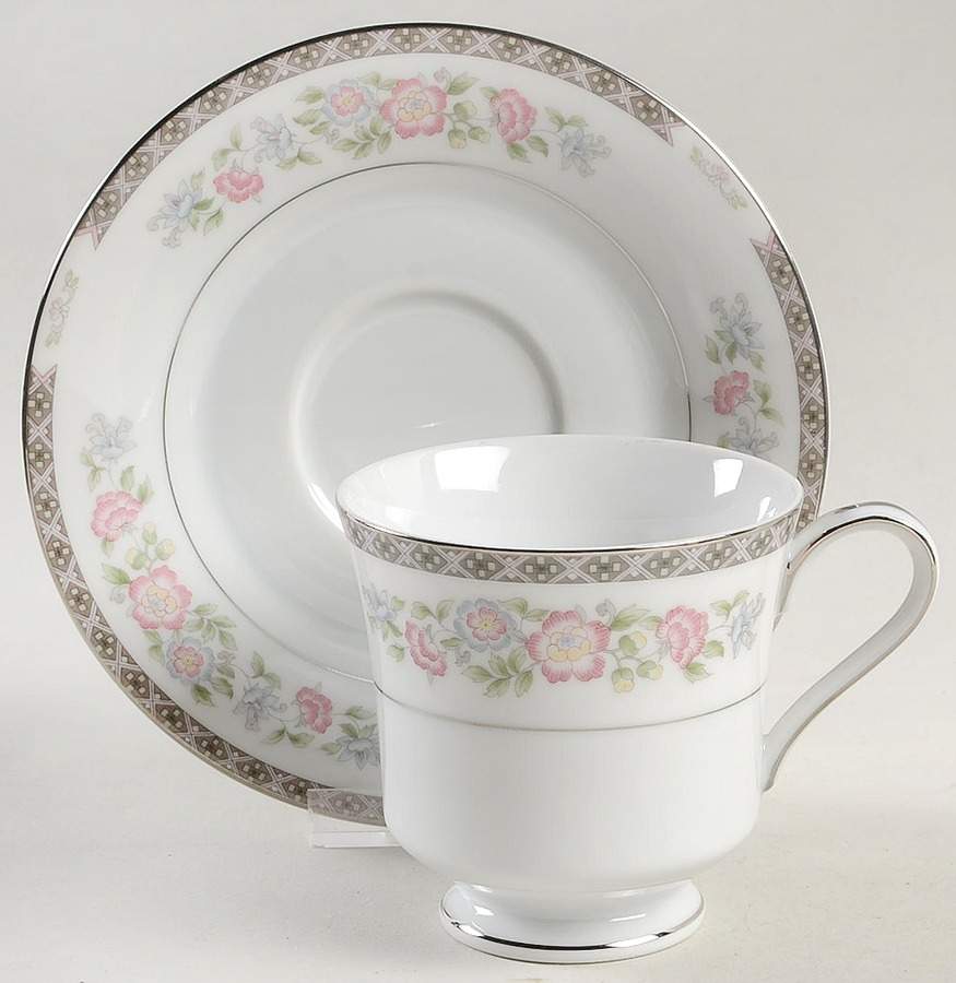 Rhapsody Footed Cup & Saucer Set by Fashion Royale-1