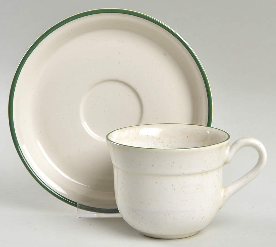 Spring Bouquet Flat Cup & Saucer Set by Fashion Royale-1