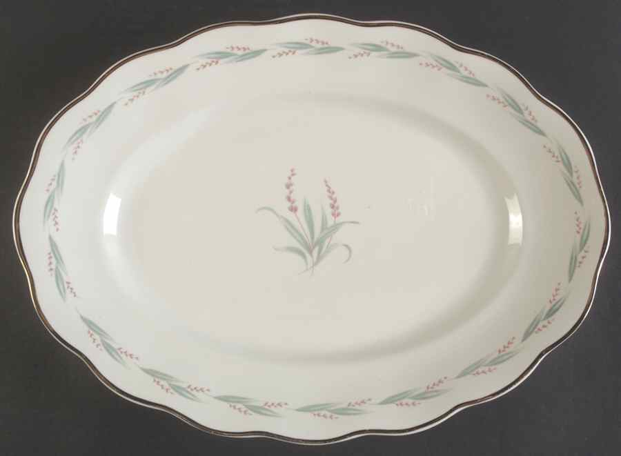 Celina (Gold Trim) 15" Oval Serving Platter by Favolina-Karolina-1