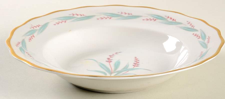 Celina (Gold Trim) Rim Soup Bowl by Favolina-Karolina-1