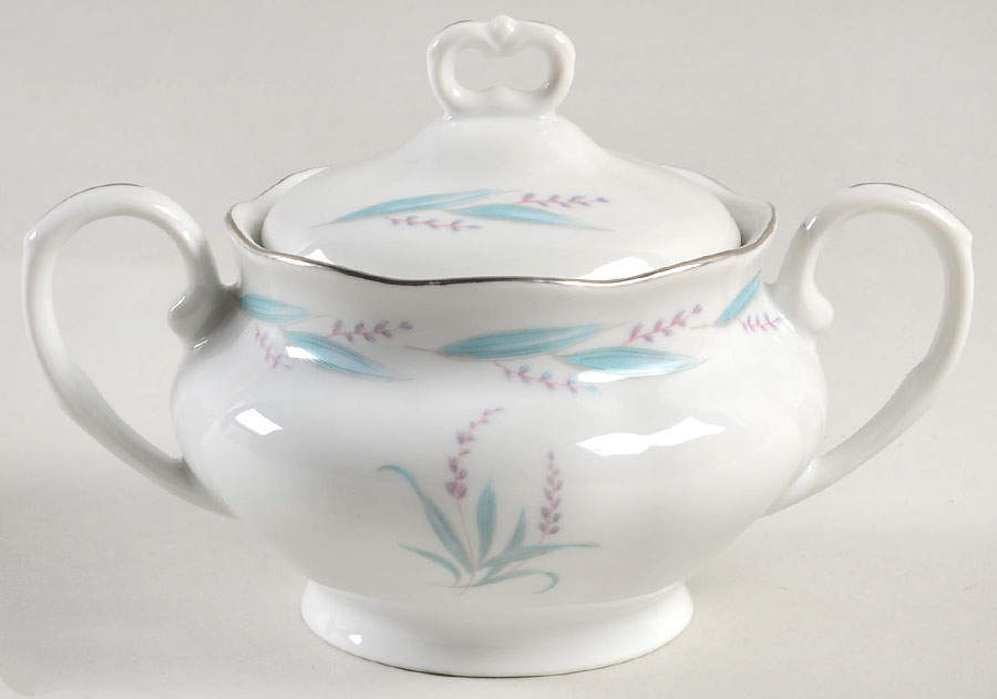 Celina (Platinum Trim) Sugar Bowl & Lid by Favolina-Karolina-1