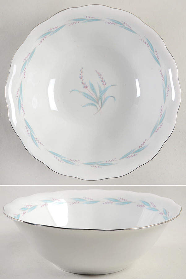 Celina (Platinum Trim) 9" Round Vegetable Bowl by Favolina-Karolina-1