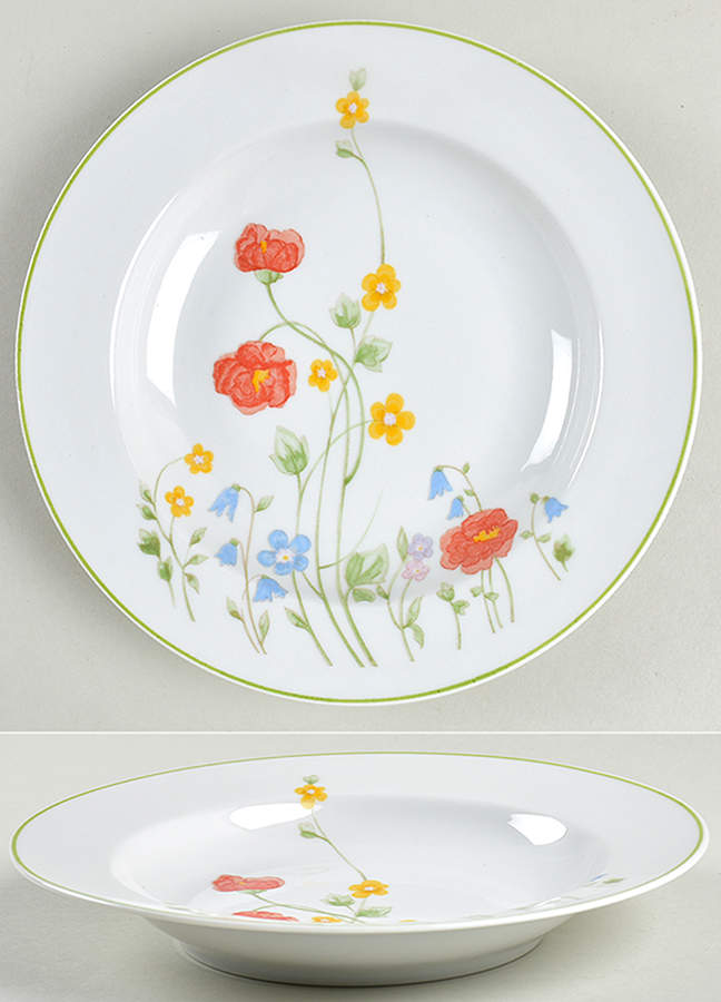 English Flowers Rim Soup Bowl by Favolina-Karolina-1