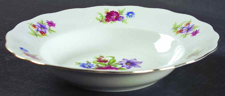 Meisen Flower Rim Soup Bowl by Favolina-Karolina-1