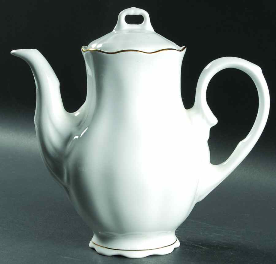 Golden Wedding Coffee Pot & Lid by Favolina-Karolina-1