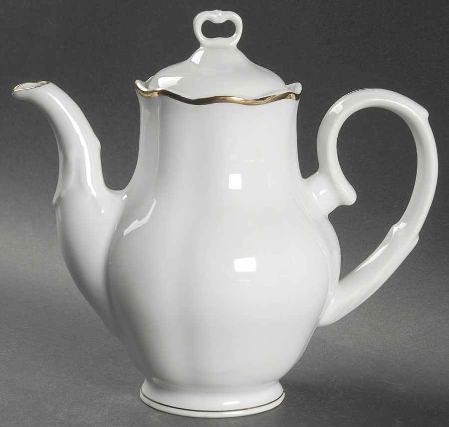 Golden Wedding Mini Coffee Pot & Lid by Favolina-Karolina-1