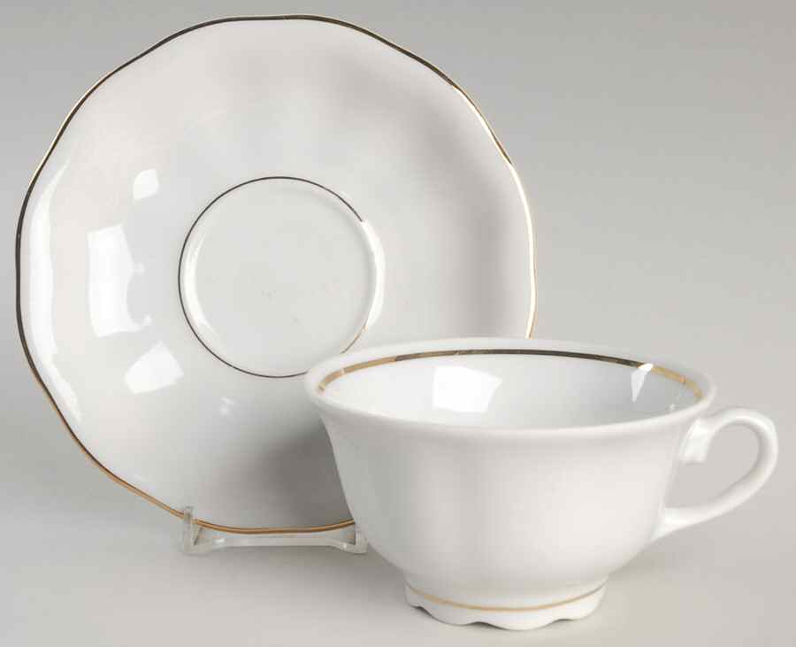 Golden Wedding Footed Cup & Saucer Set by Favolina-Karolina-1