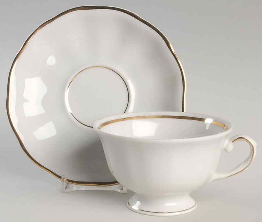 Golden Wedding Footed Cup & Saucer Set by Favolina-Karolina-1