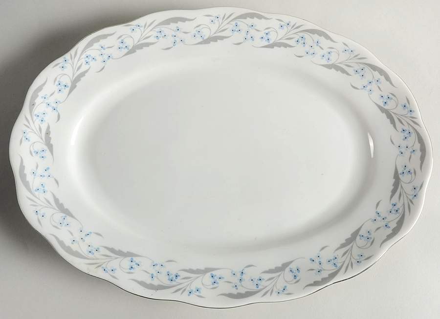 Harmony (Platinum Trim) 13" Oval Serving Platter by Favolina-Karolina-1