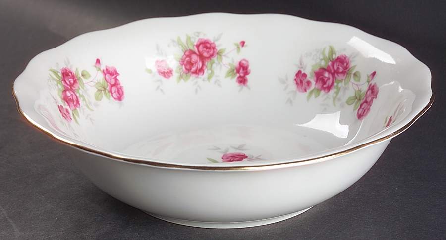 Rosebud Red 9" Round Vegetable Bowl by Favolina-Karolina-1