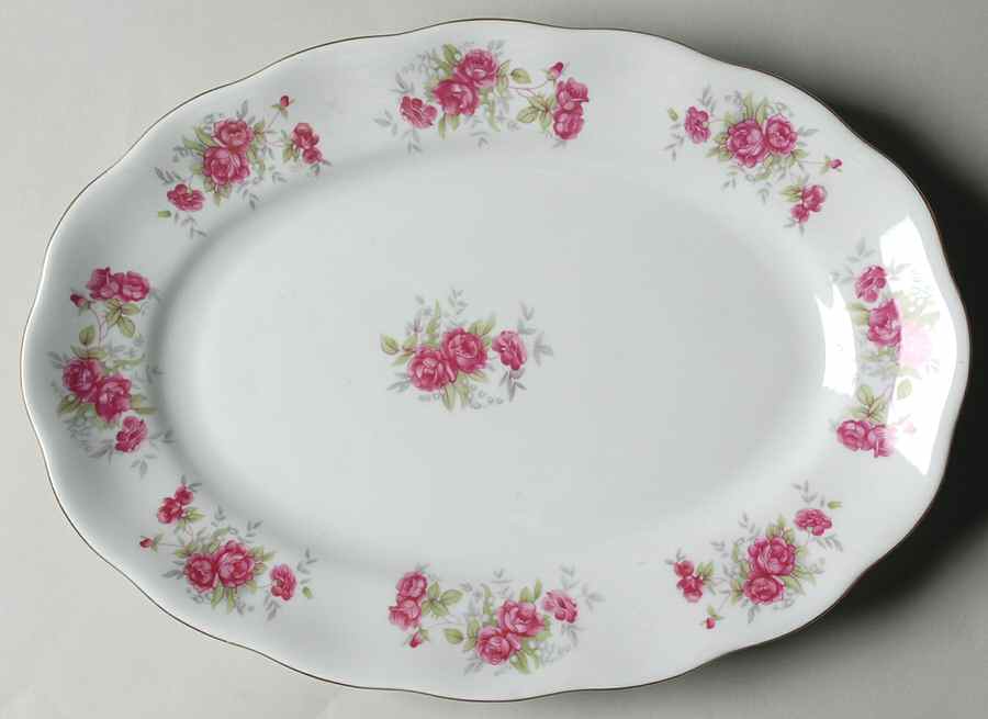 Rosebud Red 13" Oval Serving Platter by Favolina-Karolina-1