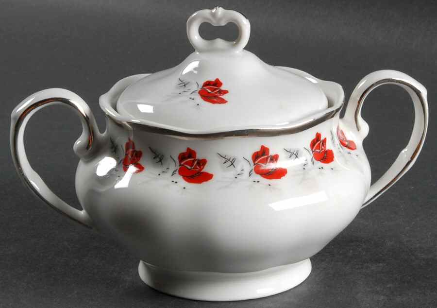 Rosepath Sugar Bowl & Lid by Favolina-Karolina-1