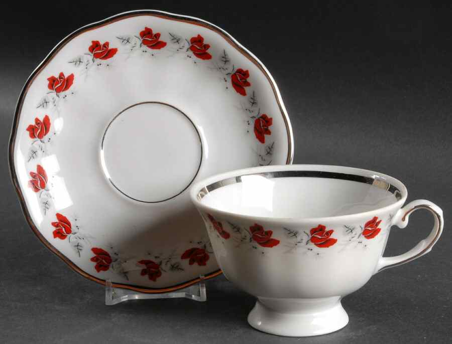 Rosepath Footed Cup & Saucer Set by Favolina-Karolina-1