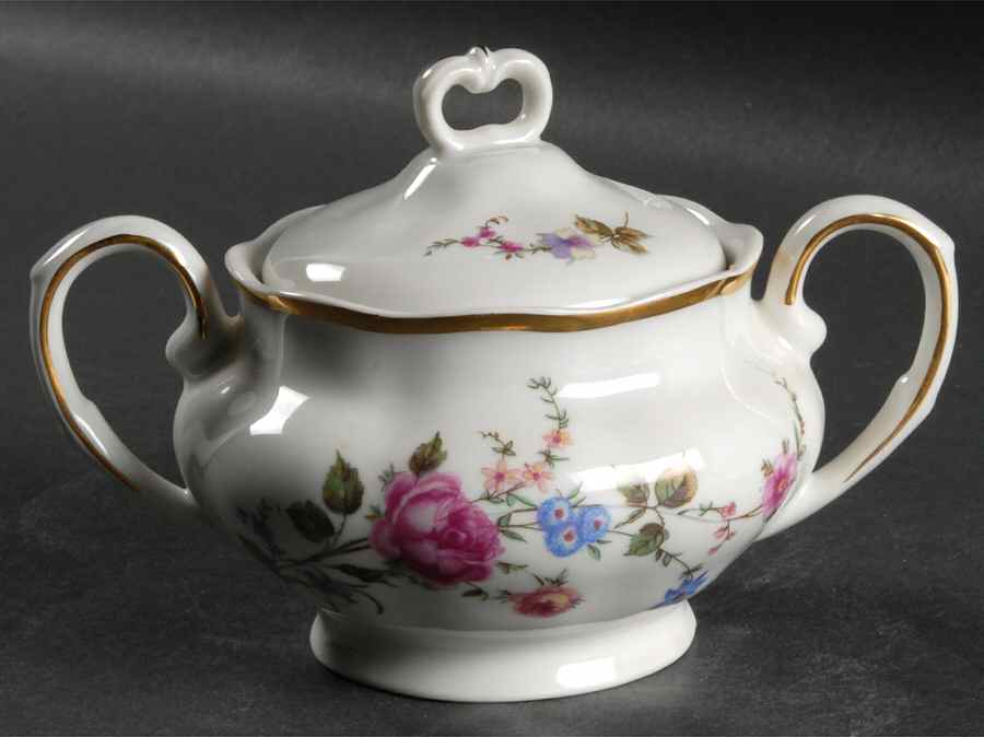 Sheraton Rose Sugar Bowl & Lid by Favolina-Karolina-1