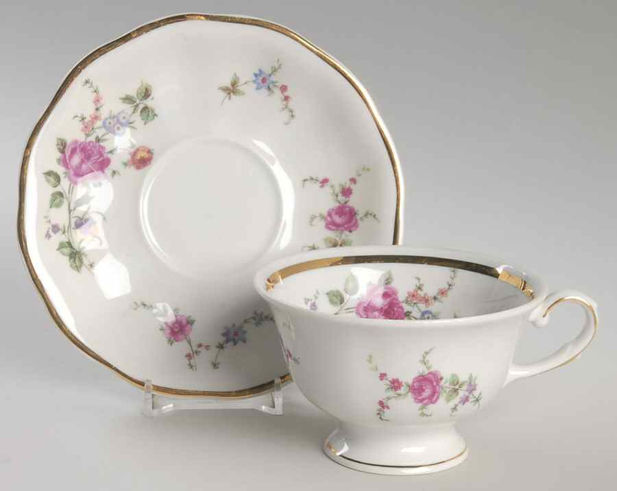 Sheraton Rose Footed Cup & Saucer Set by Favolina-Karolina-1