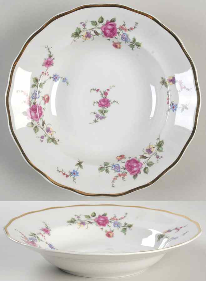 Sheraton Rose Rim Soup Bowl by Favolina-Karolina-1