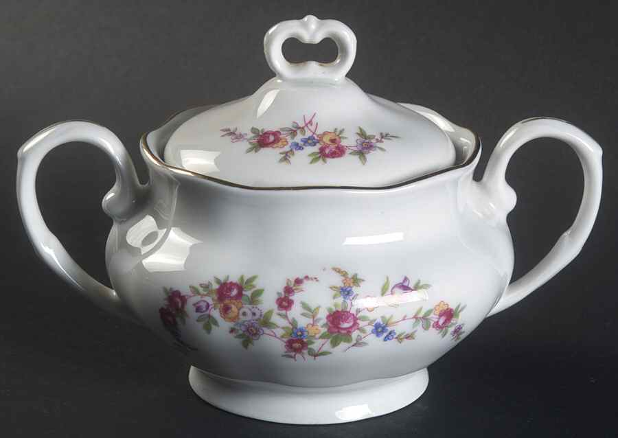 Spring Garland Sugar Bowl & Lid by Favolina-Karolina-1