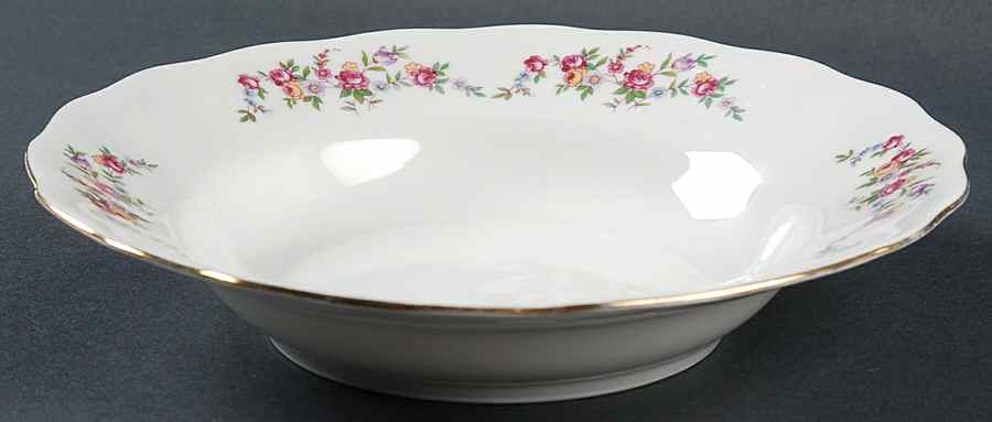 Spring Garland Rim Soup Bowl by Favolina-Karolina-1