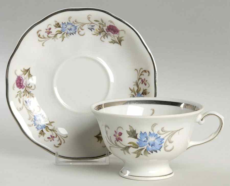 Summer Garden Footed Cup & Saucer Set by Favolina-Karolina-1