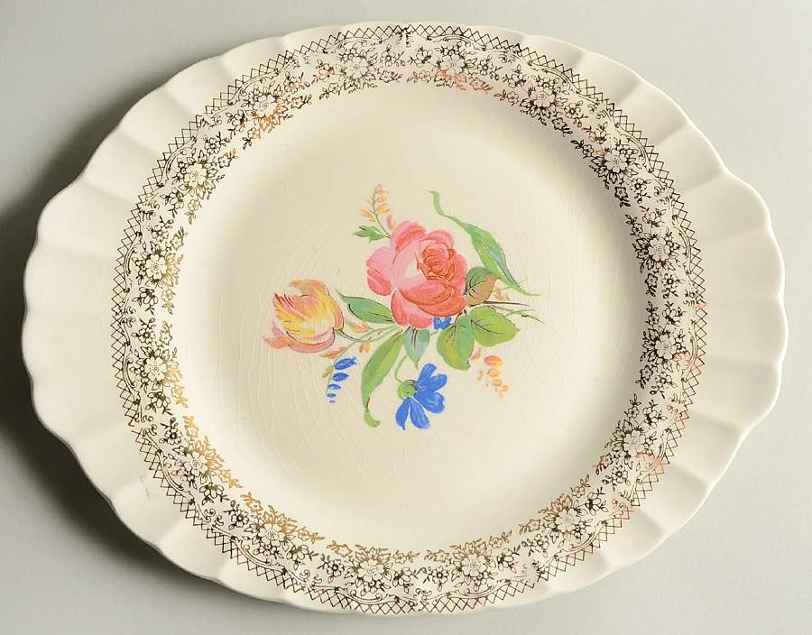 Sharon 11" Oval Serving Platter by Fairbanks Ward-1