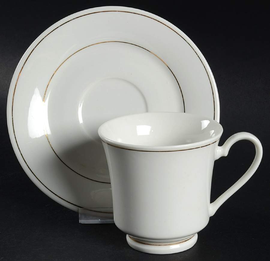 Simplicity Footed Cup & Saucer Set by Fine China of China-1