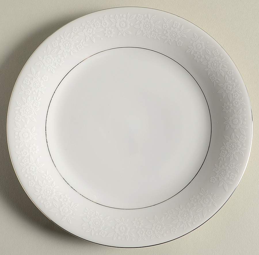 White Lace Salad Plate by Fine China of China-1