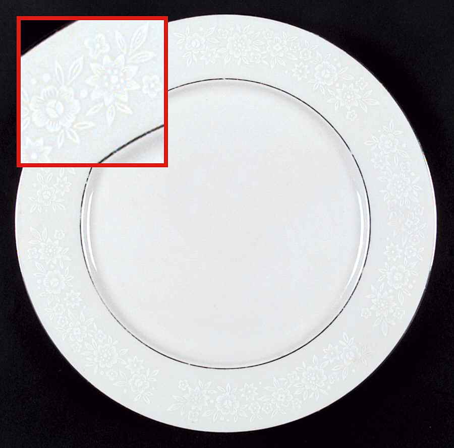 White Lace Dinner Plate by Fine China of China-1