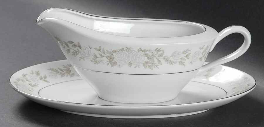 Adele Gravy Boat & Underplate by Fine China of Japan-1