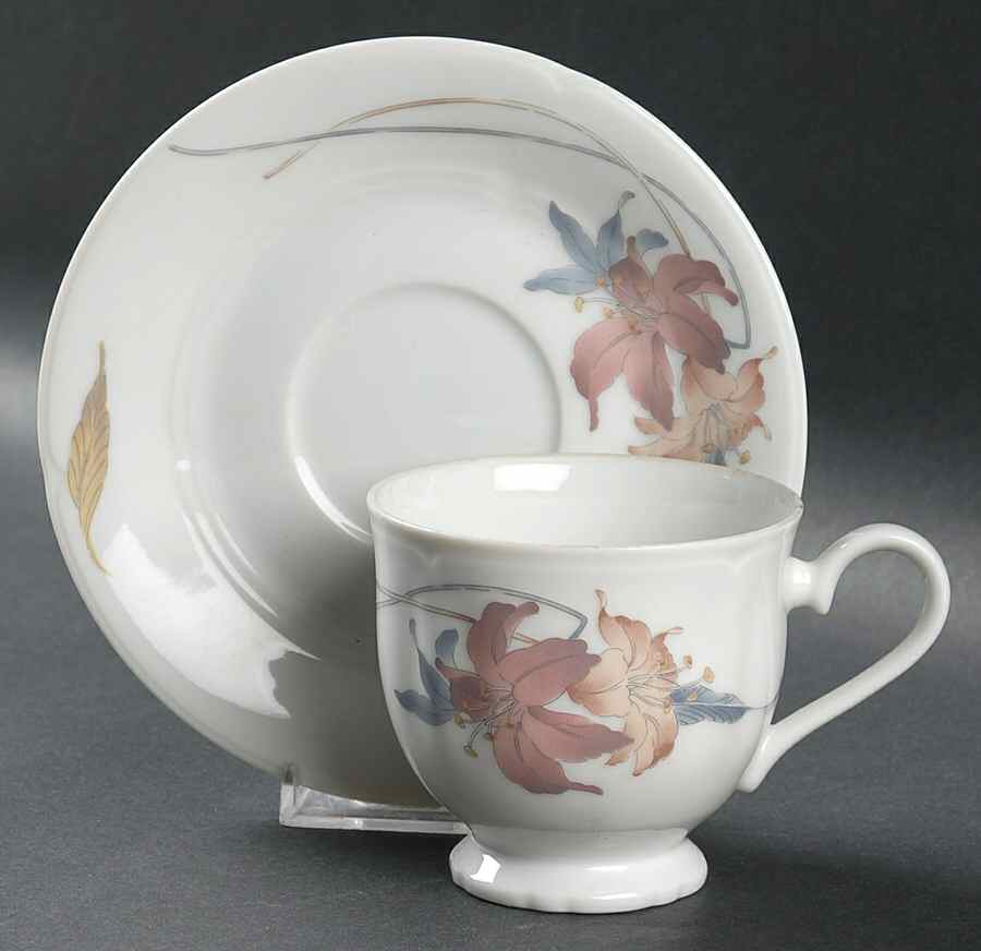 Anatole Footed Cup & Saucer Set by Fine China of Japan-1