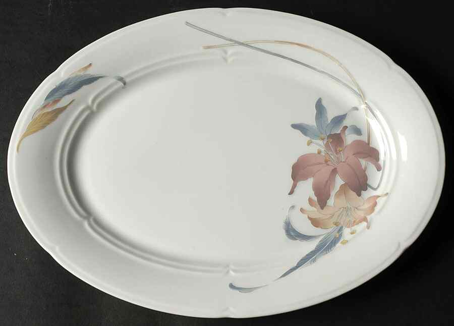 Anatole 12" Oval Serving Platter by Fine China of Japan-1